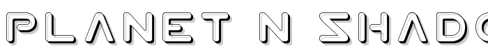 Planet N Shadow font